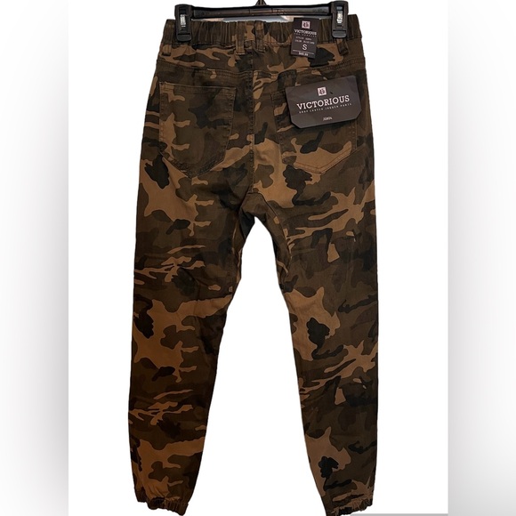 Victorious Los Angeles Drop Crotch Jogger Pants Olive Camo Small JG804 NWT Mens - Picture 2 of 7